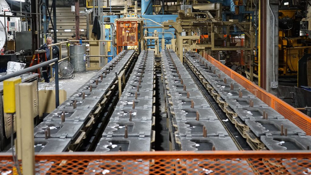 line of casting cores for manufacturing